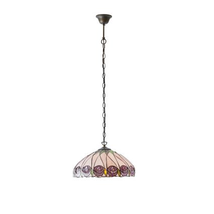 Endon 64176 - Hanglamp aan ketting Tiffany HUTCHINSON 1xE27/60W/230V Ø 40 cm