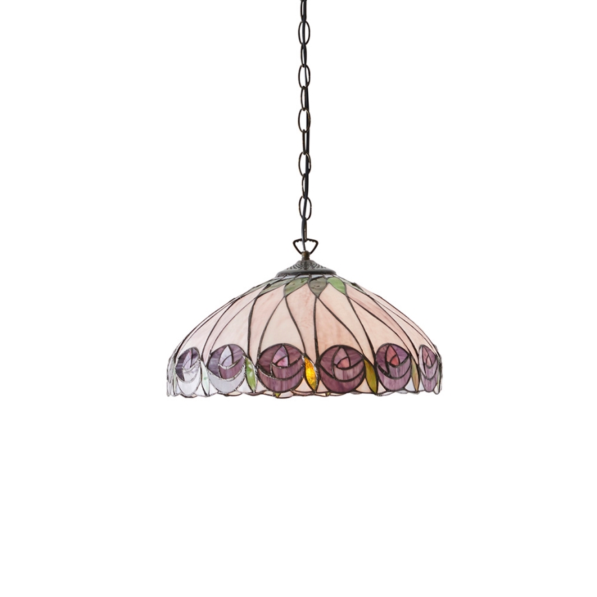 Endon 64176 - Hanglamp aan ketting Tiffany HUTCHINSON 1xE27/60W/230V Ø 40 cm