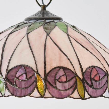 Endon 64176 - Hanglamp aan ketting Tiffany HUTCHINSON 1xE27/60W/230V Ø 40 cm