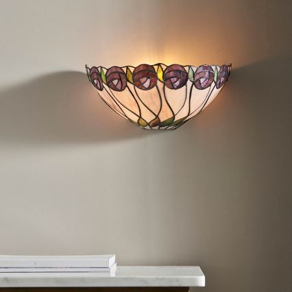 Endon 64178 - Wandlamp Tiffany HUTCHINSON 1xE14/40W/230V