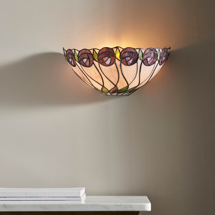 Endon 64178 - Wandlamp Tiffany HUTCHINSON 1xE14/40W/230V