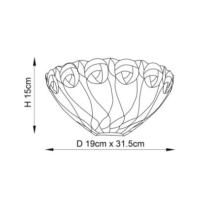 Endon 64178 - Wandlamp Tiffany HUTCHINSON 1xE14/40W/230V