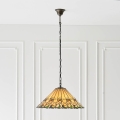 Endon 64194 - Tiffany-hanglamp aan ketting JAMELIA 3xE27/60W/230V Ø 50 cm