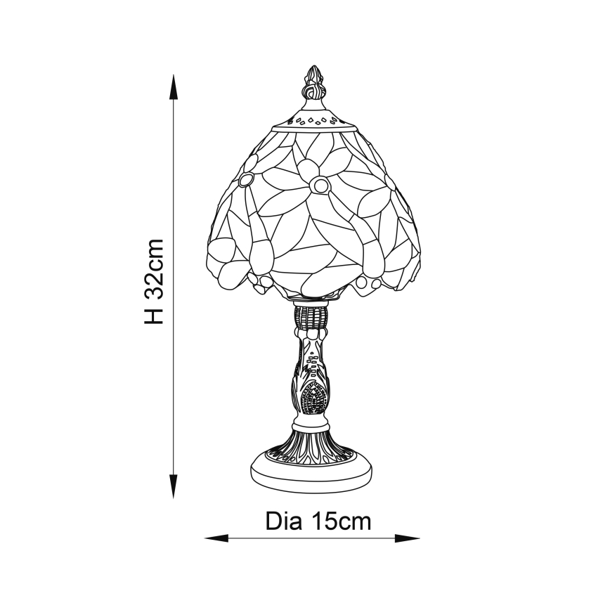 Endon 64246 - Tafellamp LORETTE 1xE14/40W/230V diameter 15 cm