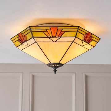 Endon 64284 - Plafondlamp Tiffany NEVADA 2xE27/60W/230V Ø 40 cm