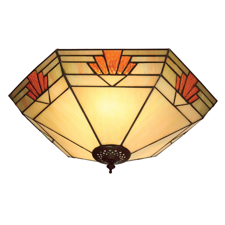 Endon 64284 - Plafondlamp Tiffany NEVADA 2xE27/60W/230V Ø 40 cm