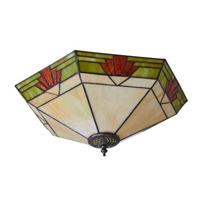 Endon 64284 - Plafondlamp Tiffany NEVADA 2xE27/60W/230V Ø 40 cm