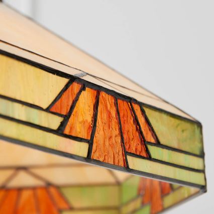 Endon 64285 - Hanglamp met ketting Tiffany NEVADA 1xE27/60W/230V Ø 35 cm