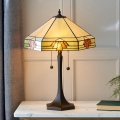 Endon 64286 - Tafellamp Tiffany NEVADA 2xE27/60W/230V Ø 40 cm