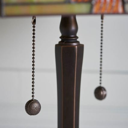 Endon 64286 - Tafellamp Tiffany NEVADA 2xE27/60W/230V Ø 40 cm