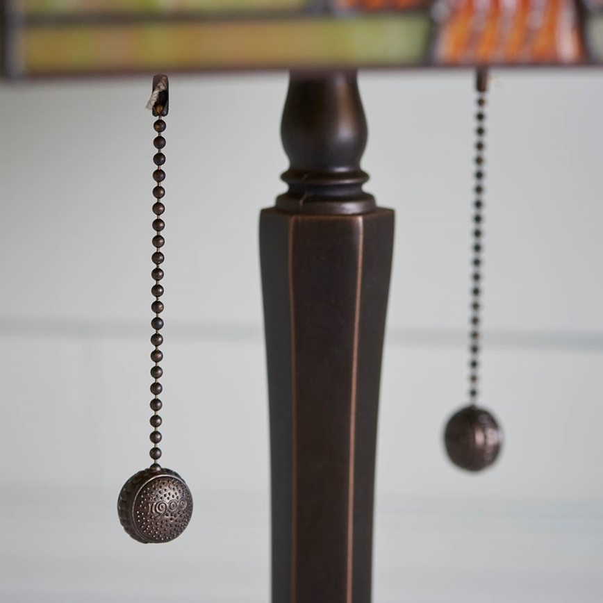 Endon 64286 - Tafellamp Tiffany NEVADA 2xE27/60W/230V Ø 40 cm