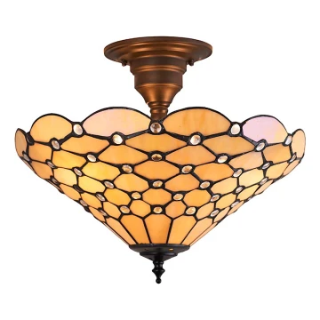 Endon 64300 - Plafonnière Tiffany PEARL 3xE27/60W/230V Ø 37 cm