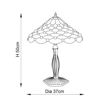 Endon 64301 - Tafellamp PEARL 1xE27/60W/230V diameter 37 cm