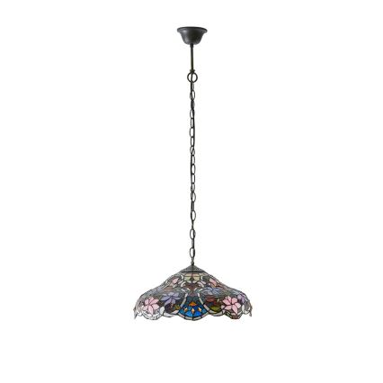 Endon 64325 - Kroonluchter aan ketting Tiffany SULLIVAN 1xE27/60W/230V diameter 40 cm