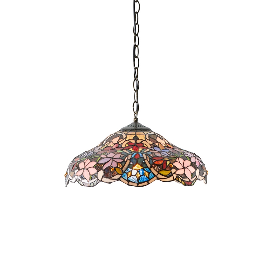 Endon 64325 - Kroonluchter aan ketting Tiffany SULLIVAN 1xE27/60W/230V diameter 40 cm
