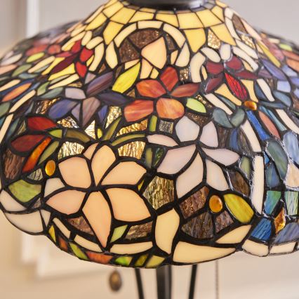 Endon 64326 - Tafellamp Tiffany SULLIVAN 2xE27/60W/230V Ø 40 cm