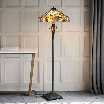Endon 64383 - Vloerlamp WILLIOW 2xE27/60W/230V Ø 42,5 cm