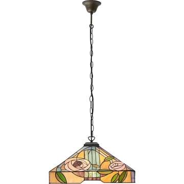 Endon 64384 - Kroonluchter aan ketting Tiffany WILLOW 3xE27/60W/230V