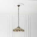 Endon 64385 - Tiffany-hanglamp aan ketting WILLOW 1xE27/60W/230V Ø 35 cm