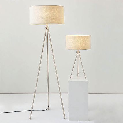 Endon 66986 - Tafellamp TRI 1xE27/40W/230V mat chroom/crème