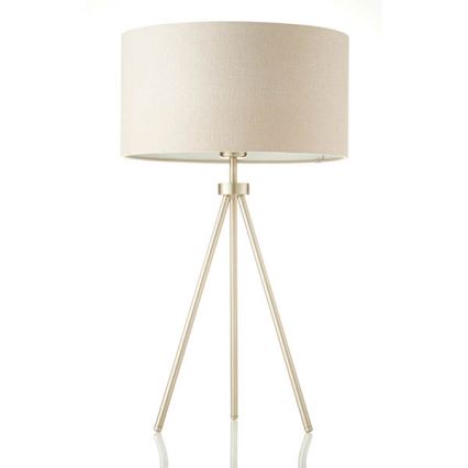 Endon 66986 - Tafellamp TRI 1xE27/40W/230V messing/beige