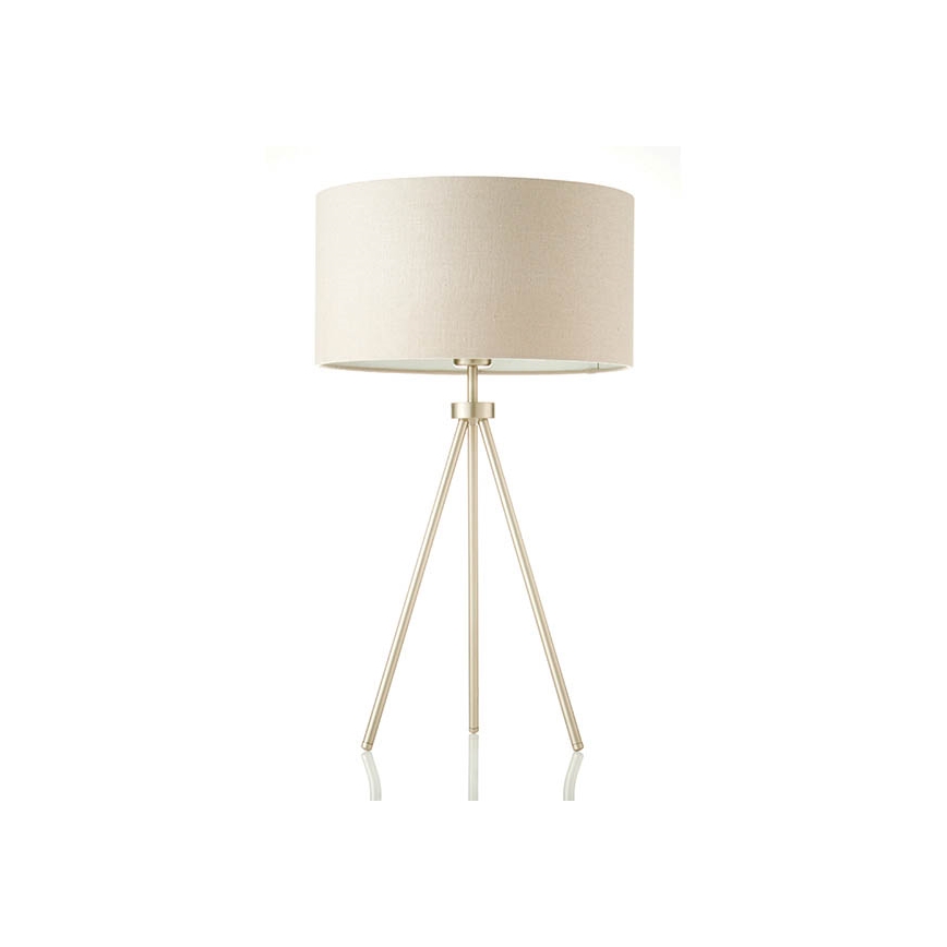 Endon 66986 - Tafellamp TRI 1xE27/40W/230V messing/beige