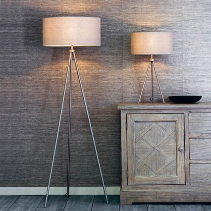 Endon 66987 - Vloerlamp TRI 1xE27/60W/230V beige