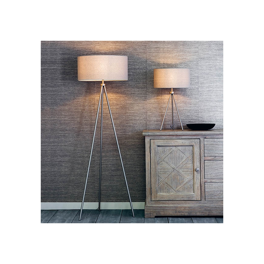 Endon 66987 - Vloerlamp TRI 1xE27/60W/230V beige