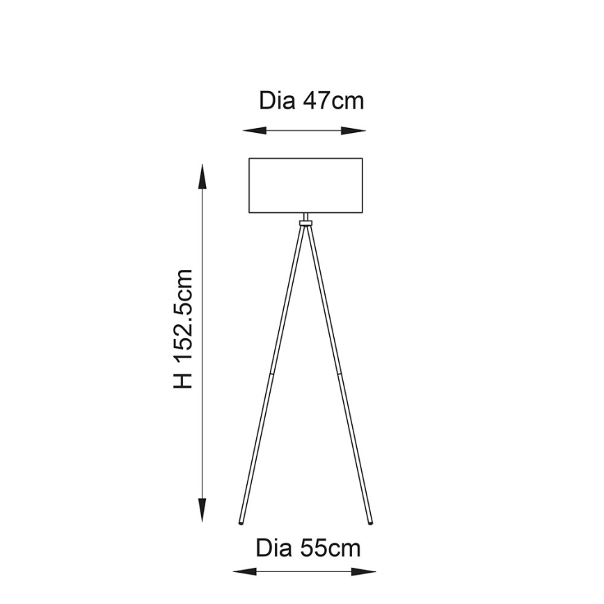 Endon 66987 - Vloerlamp TRI 1xE27/60W/230V beige