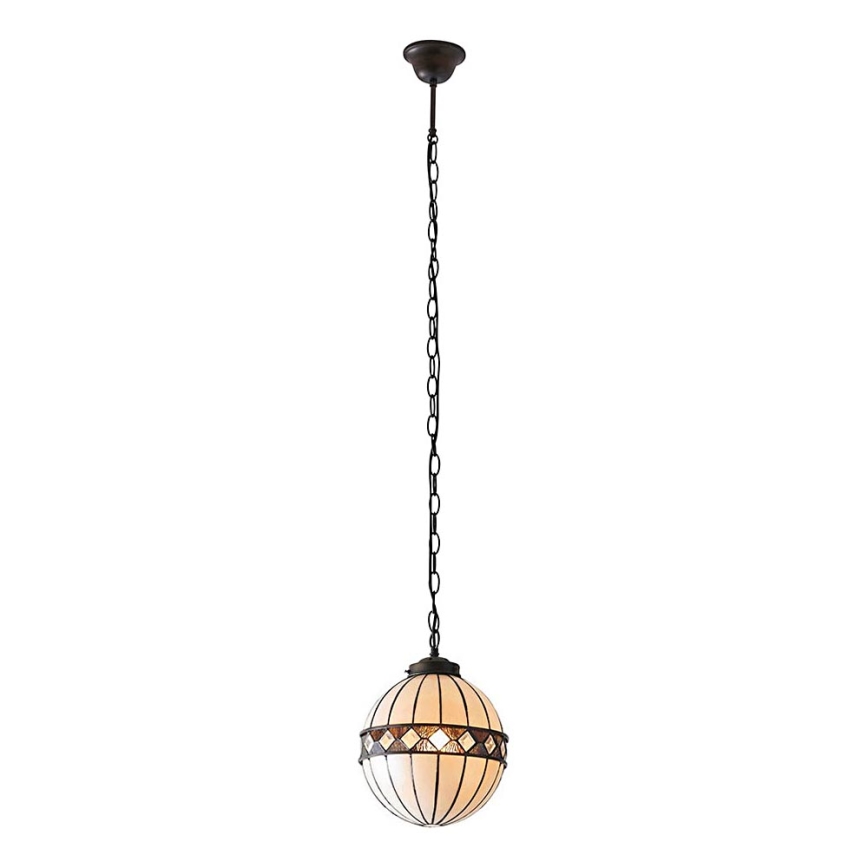 Endon 67044 - Hanglamp met ketting Tiffany FARGO 1xE14/40W/230V Ø 25,5 cm