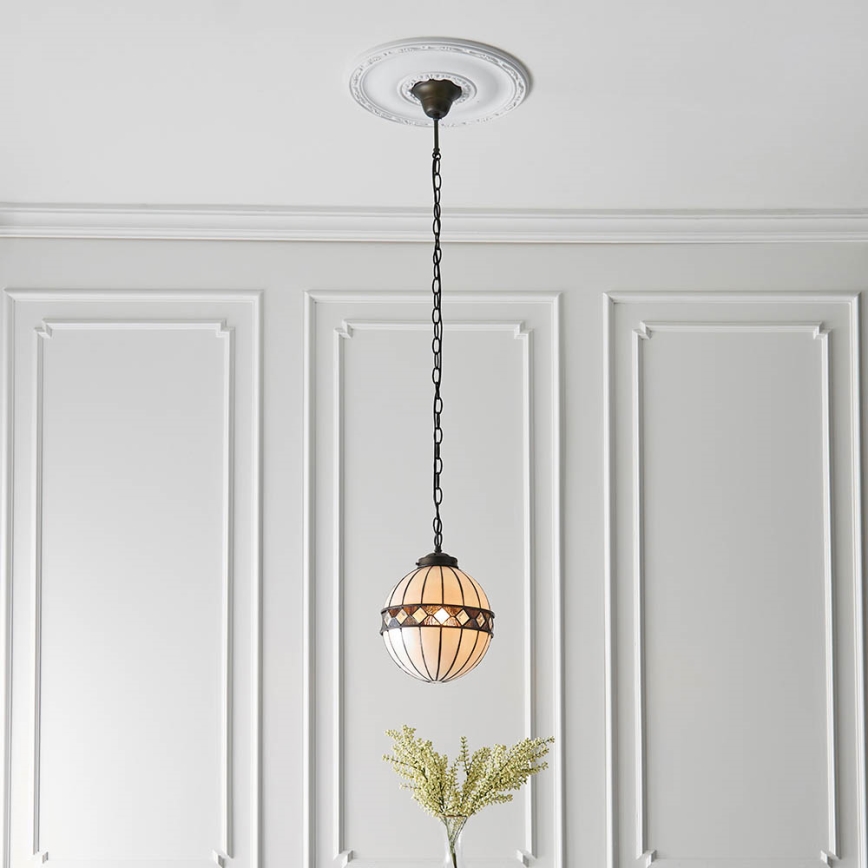 Endon 67044 - Hanglamp met ketting Tiffany FARGO 1xE14/40W/230V Ø 25,5 cm