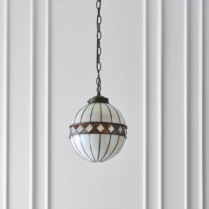 Endon 67044 - Hanglamp met ketting Tiffany FARGO 1xE14/40W/230V Ø 25,5 cm