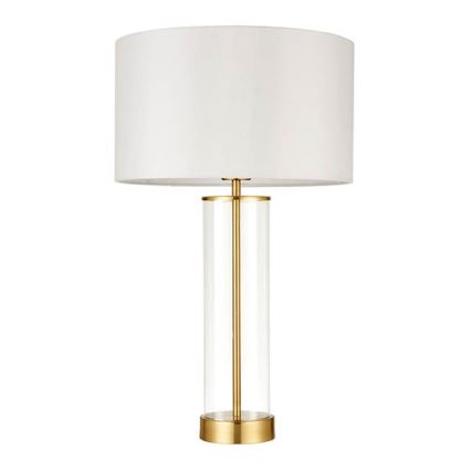Endon 68802 - Dimbare tafellamp met aanraakbediening LESSINA 1xE27/10W/230V goud/wit