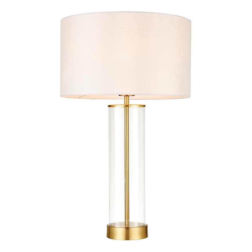 Endon 68802 - Dimbare tafellamp met aanraakbediening LESSINA 1xE27/10W/230V goud/wit