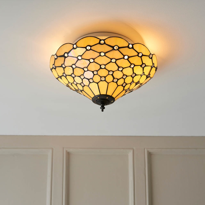 Endon 70242 - Plafondlamp PEARL 2xE27/60W/230V diameter 37 cm