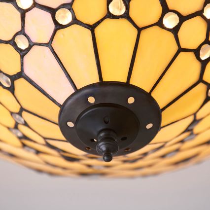 Endon 70242 - Plafondlamp Tiffany PEARL 2xE27/60W/230V Ø 37 cm