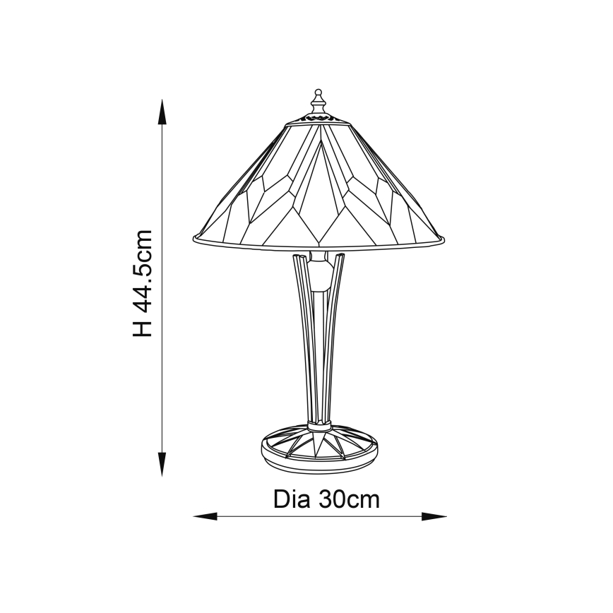 Endon 70365 - Tafellamp ASTORIA 1xE14/40W/230V diameter 30 cm