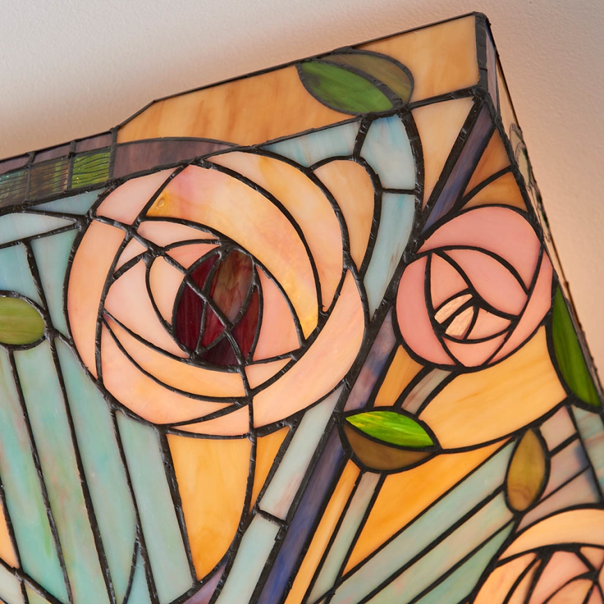 Endon 70698 - Tiffany WILLOW plafondlamp 2xE27/60W/230V