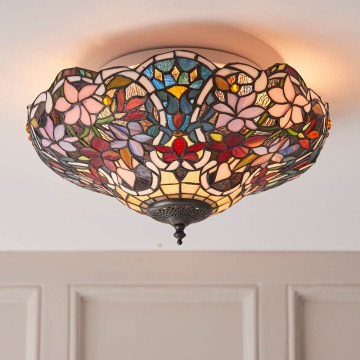Endon 70709 - Plafondlamp Tiffany SULLIVAN 2xE27/60W/230V Ø 40 cm