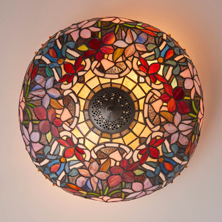 Endon 70709 - Plafondlamp Tiffany SULLIVAN 2xE27/60W/230V Ø 40 cm