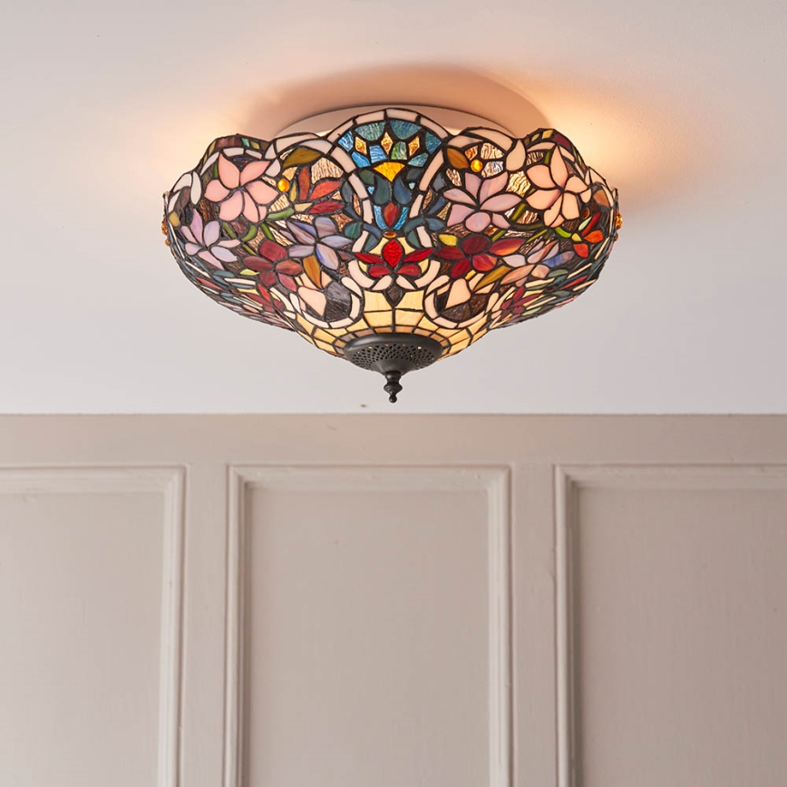 Endon 70709 - Plafondlamp Tiffany SULLIVAN 2xE27/60W/230V Ø 40 cm