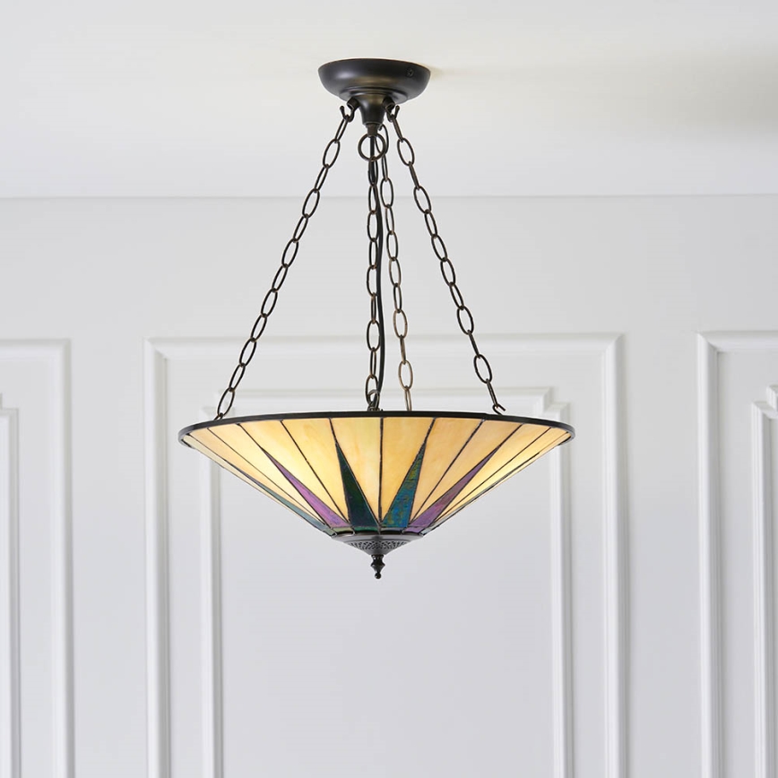 Endon 70754 - Hanglamp aan een ketting DARK STAR 3xE27/60W/230V diameter 49 cm