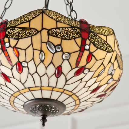 Endon 70759 - Kroonluchter aan ketting DRAGONFLY 3xE27/60W/230V diam. 41 cm
