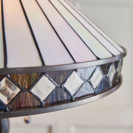 Endon 70936 - Vloerlamp Tiffany FARGO 2xE27/60W/230V Ø 50 cm