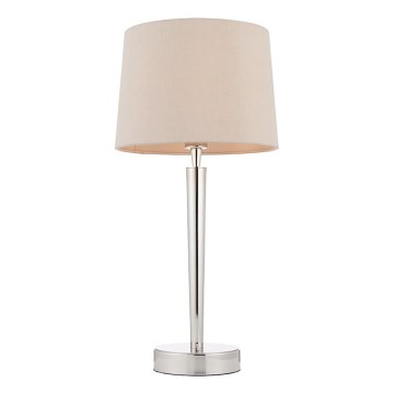 Endon 72175 - Tafellamp met USB-poort SYON 1xE14/40W/230V glanzend chroom/beige