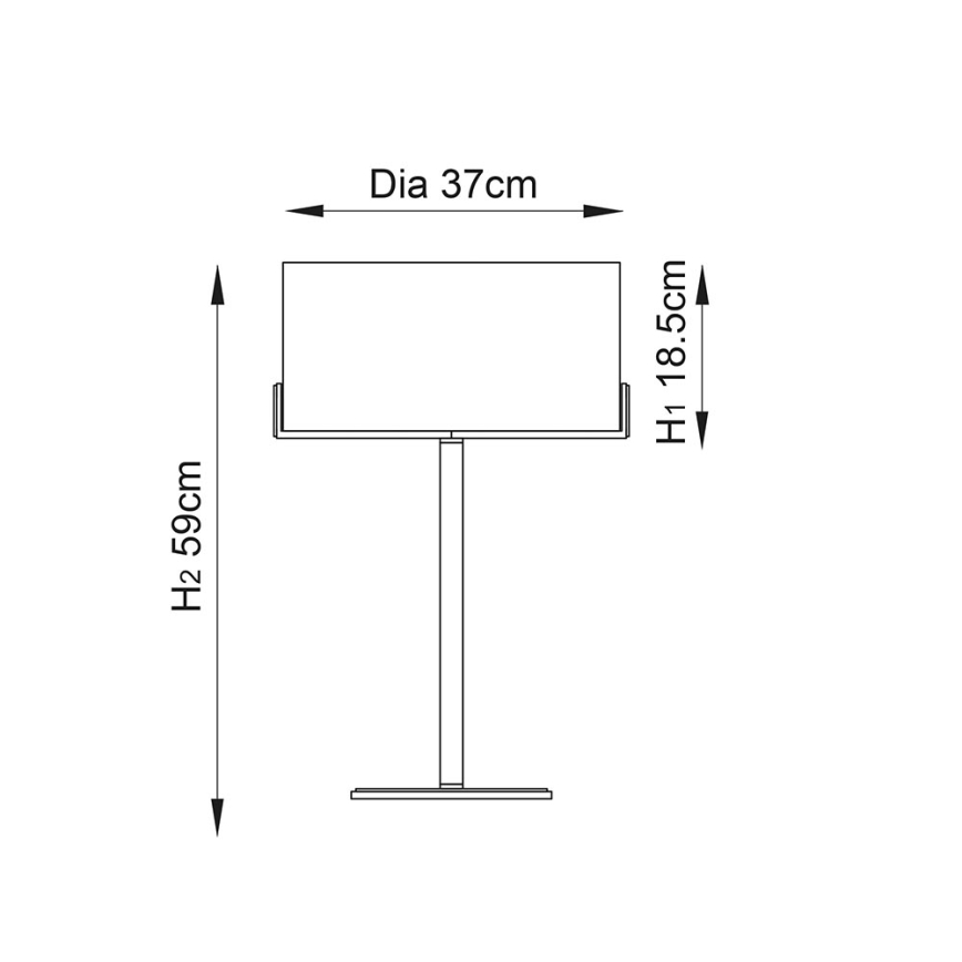 Endon 72631 - Tafellamp HAYFIELD 1xE27/40W/230V brons/grijs