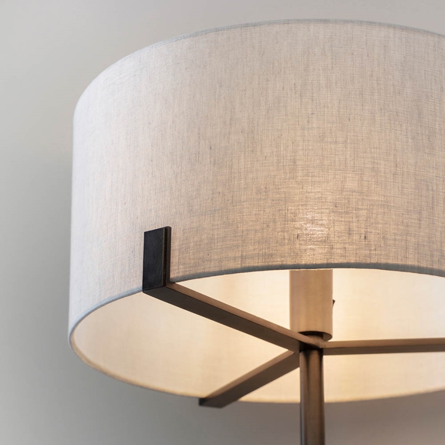 Endon 72634 - Staande Lamp HAYFIELD 1xE27/40W/230V bruin/grijs