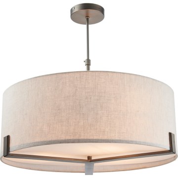 Endon 72635 - Hanglamp met vaste pendel HAYFIELD 3xE27/40W/230V mat chroom/grijs