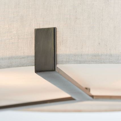 Endon 72635 - Hanglamp met vaste pendel HAYFIELD 3xE27/40W/230V mat chroom/grijs