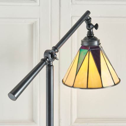 Endon 74355 - Vloerlamp Tiffany DARK STAR 1xE14/40W/230V